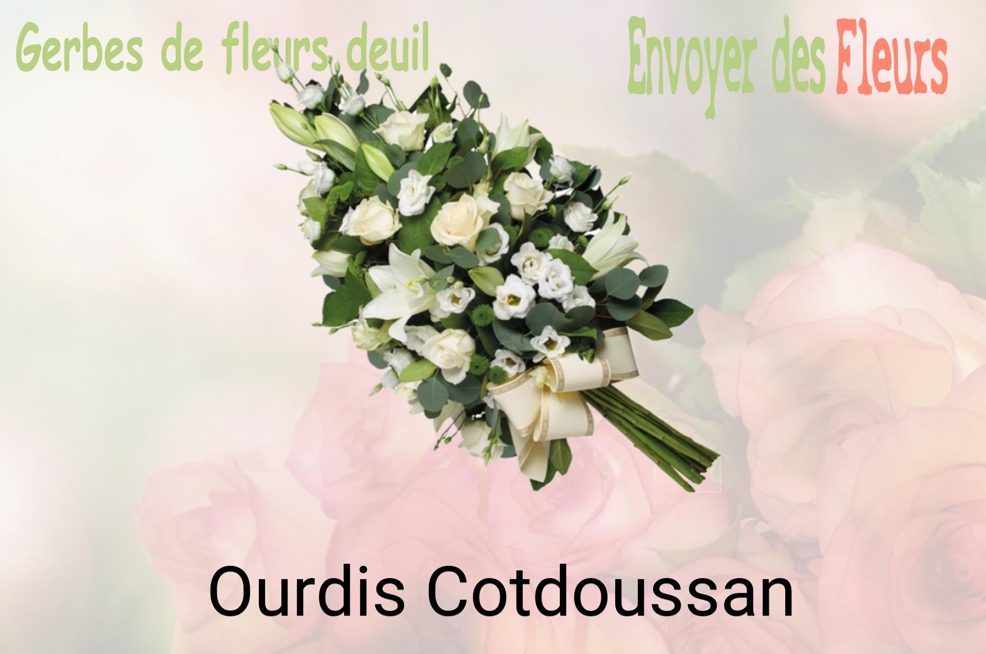 Gerbe de fleurs de deuil livrée à Ourdis-Cotdoussan